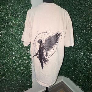 Men's Graphic Angel T-Shirt - cream/tan